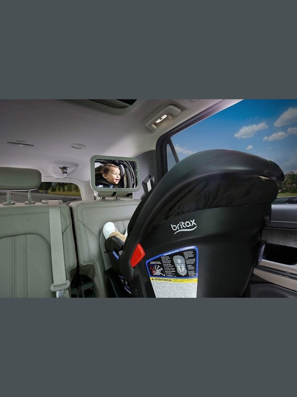 Britax Baby Car Mirror for Back Seat - XL Clear View - Easily Adjusts